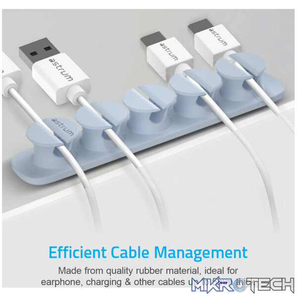 CO110 Cable Organizer Clips - 5 Bays, 4 Storage Compartments - Blue - Image 3